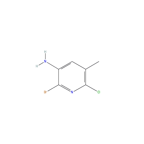 Chemical structure of 2-Bromo-6-chloro-5-methylpyridin-3-amine