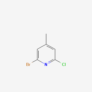 Chemical structure of 2-Bromo-6-chloro-4-methylpyridine