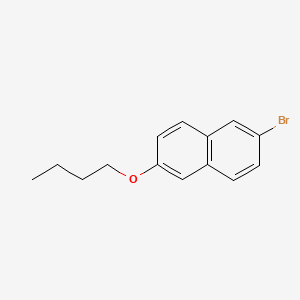 Chemical structure of 2-Bromo-6-butoxynaphthalene