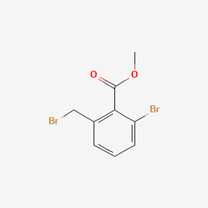 Chemical structure of Methyl 2-bromo-6-(bromomethyl)benzoate