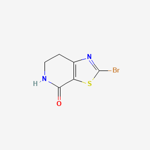 Chemical structure of 2-Bromo-6,7-dihydrothiazolo[5,4-c]pyridin-4(5H)-one