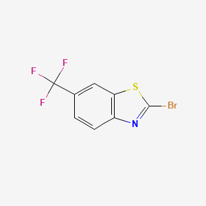 Chemical structure of 2-Bromo-6-(trifluoromethyl)benzo[d]thiazole