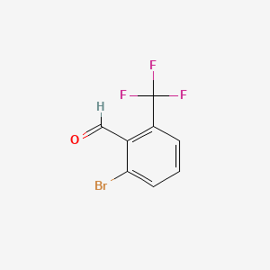Chemical structure of 2-Bromo-6-(trifluoromethyl)benzaldehyde