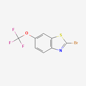 Chemical structure of 2-Bromo-6-(trifluoromethoxy)benzothiazole