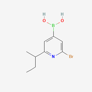 Chemical structure of 2-Bromo-6-(sec-butyl)pyridine-4-boronic acid