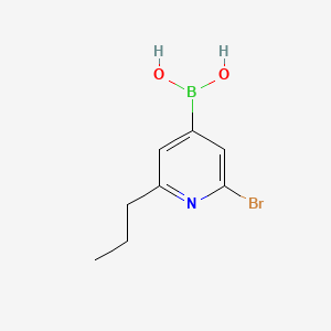 Chemical structure of (2-Bromo-6-propylpyridin-4-yl)boronic acid