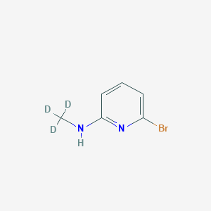 Chemical structure of 2-Bromo-6-(methylamino-d3)-pyridine
