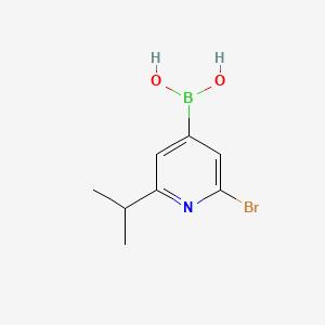 Chemical structure of 2-Bromo-6-(iso-propyl)pyridine-4-boronic acid