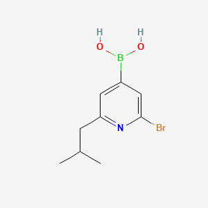 Chemical structure of 2-Bromo-6-(iso-butyl)pyridine-4-boronic acid