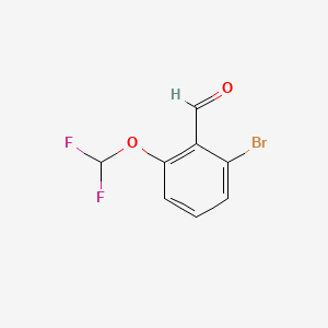 Chemical structure of 2-Bromo-6-(difluoromethoxy)benzaldehyde