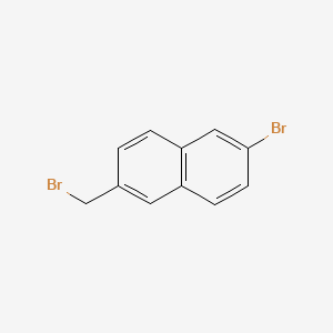 Chemical structure of 2-Bromo-6-(bromomethyl)naphthalene