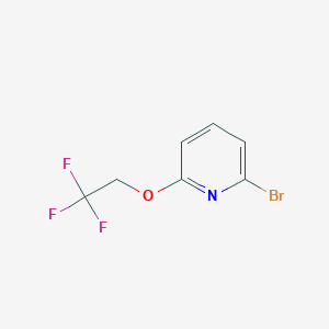 Chemical structure of 2-BROMO-6-(2,2,2-TRIFLUOROETHOXY)PYRIDINE
