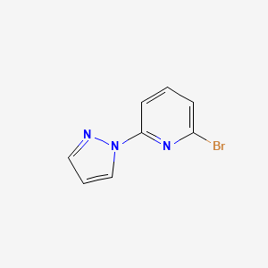 Chemical structure of 2-Bromo-6-(1H-pyrazol-1-yl)pyridine