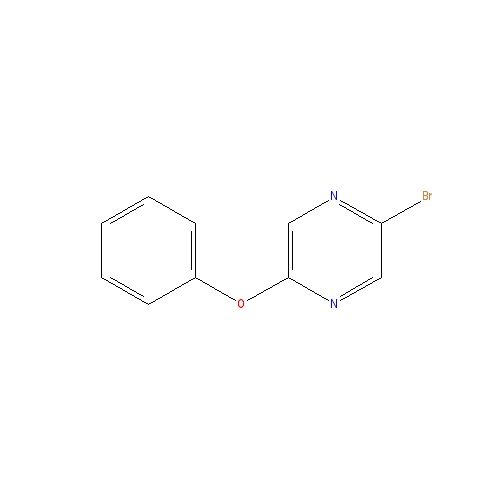 Chemical structure of 2-Bromo-5-phenoxypyrazine