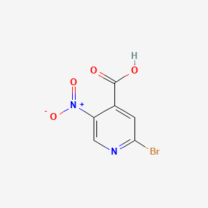 Chemical structure of 2-Bromo-5-nitroisonicotinic acid