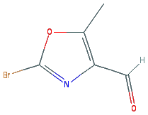 Chemical structure of 2-Bromo-5-methyloxazole-4-carbaldehyde