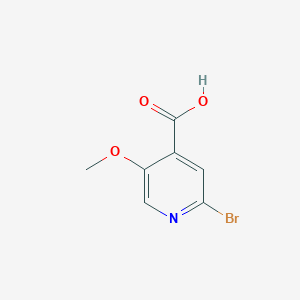 Chemical structure of 2-Bromo-5-methoxyisonicotinic acid
