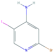Chemical structure of 2-Bromo-5-iodopyridin-4-amine