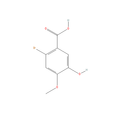 Chemical structure of 2-Bromo-5-hydroxy-4-methoxybenzoic acid