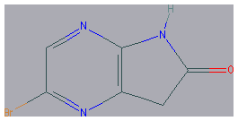 Chemical structure of 2-Bromo-5H-pyrrolo[2,3-b]pyrazin-6(7H)-one