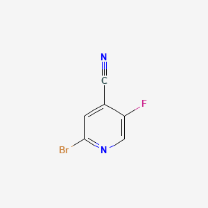 Chemical structure of 2-Bromo-5-fluoroisonicotinonitrile