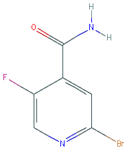 Chemical structure of 2-Bromo-5-fluoroisonicotinamide