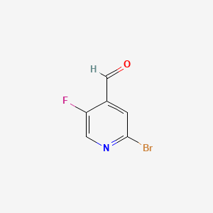Chemical structure of 2-Bromo-5-fluoroisonicotinaldehyde