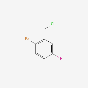 Chemical structure of 2-Bromo-5-fluorobenzylchloride
