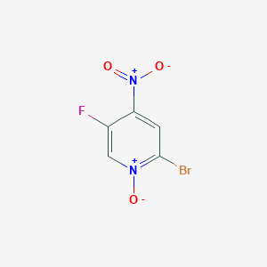 Chemical structure of 2-Bromo-5-fluoro-4-nitropyridine 1-oxide