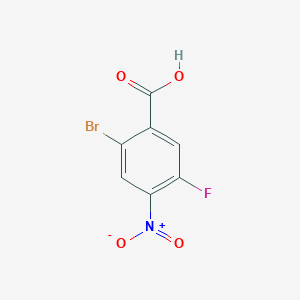 Chemical structure of 2-Bromo-5-fluoro-4-nitrobenzoic acid