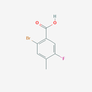 Chemical structure of 2-Bromo-5-fluoro-4-methylbenzoic acid