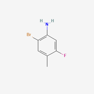 Chemical structure of 2-Bromo-5-fluoro-4-methylaniline