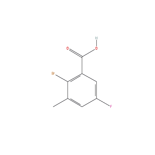 Chemical structure of 2-Bromo-5-fluoro-3-methylbenzoic acid