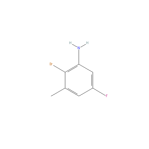 Chemical structure of 2-Bromo-5-fluoro-3-methylaniline
