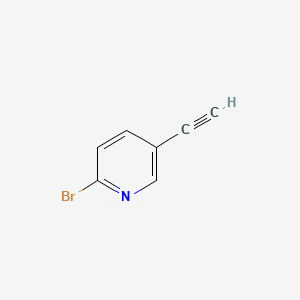 Chemical structure of 2-Bromo-5-ethynylpyridine