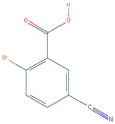 Chemical structure of 2-Bromo-5-cyanobenzoic acid