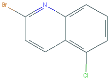 Chemical structure of 2-Bromo-5-chloroquinoline