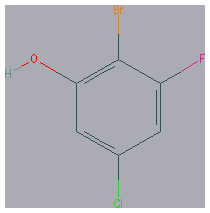 Chemical structure of 2-Bromo-5-chloro-3-fluorophenol
