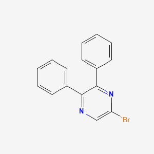Chemical structure of 2-Bromo-5,6-Diphenylpyrazine