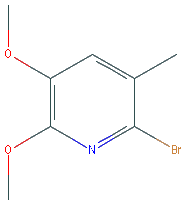 Chemical structure of 2-Bromo-5,6-dimethoxy-3-methylpyridine