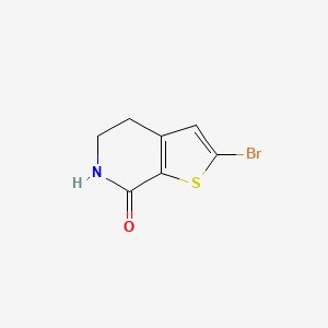 Chemical structure of 2-bromo-5,6-dihydrothieno[2,3-c]pyridin-7(4H)-one