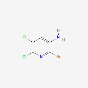 Chemical structure of 2-Bromo-5,6-dichloropyridin-3-amine