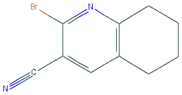 Chemical structure of 2-Bromo-5,6,7,8-tetrahydroquinoline-3-carbonitrile