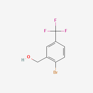 Chemical structure of 2-Bromo-5-(Trifluoromethyl)Benzyl Alcohol