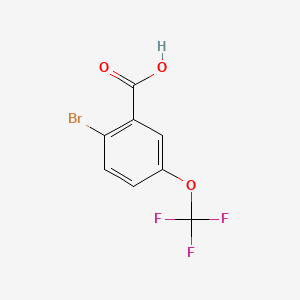 Chemical structure of 2-Bromo-5-(trifluoromethoxy)benzoic acid