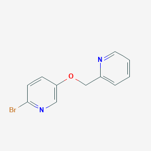 Chemical structure of 2-BROMO-5-(PYRIDIN-2-YLMETHOXY)PYRIDINE