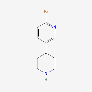 Chemical structure of 2-Bromo-5-(piperidin-4-yl)pyridine