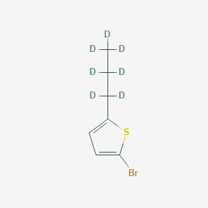 Chemical structure of 2-Bromo-5-(n-propyl-d7)thiophene