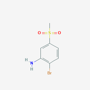 Chemical structure of 2-Bromo-5-(methylsulphonyl)aniline