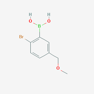 Chemical structure of 2-Bromo-5-(methoxymethyl)phenylboronic acid